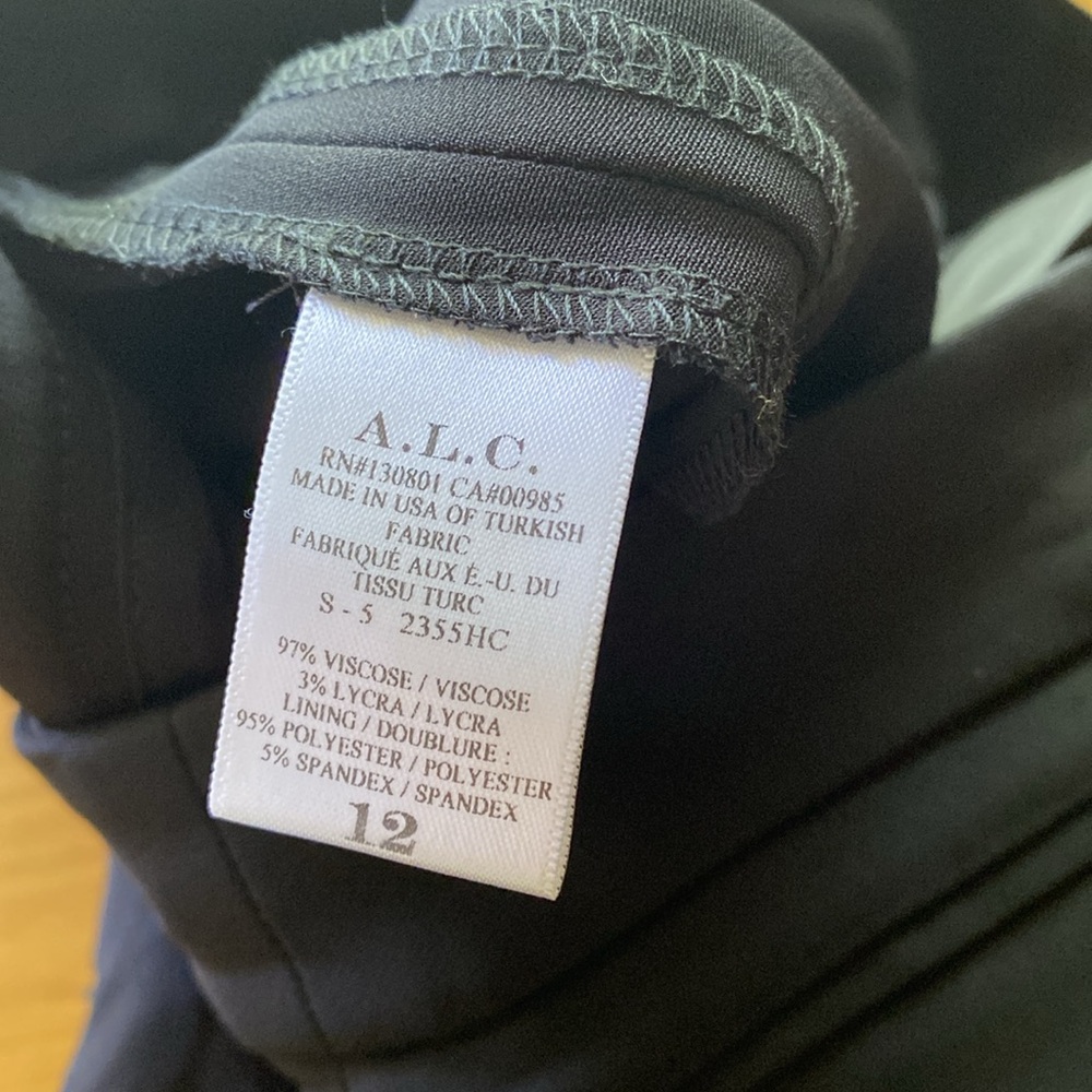 A.L.C. Black Tailored Peplum Waist Pants - Picture 5 of 6